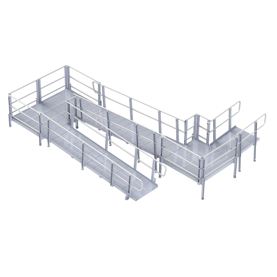 PVI Modular XP Ramp with Handrails, 36 Inches Wide - Modular Wheelchair  Ramps
