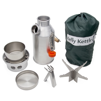 Stainless Steel Trekker Kelly Kettle Complete Kit