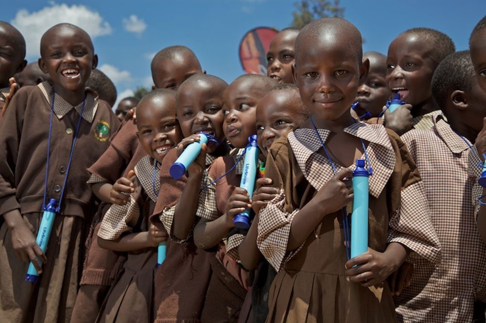A Personal Water Filter (Life Straw) Lightens the Load