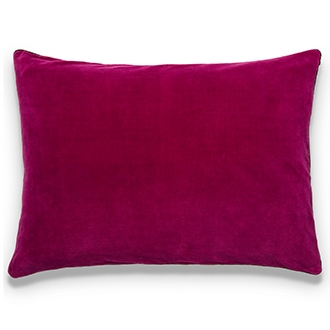 Elitis Eurydice CO 122 52 03 velvet solid color lipstick pink throw pillow.  Click for details and checkout >>