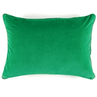 Elitis Eurydice CO 122 69 03 velvet solid color shamrock green throw pillow.  Click for details and checkout >>