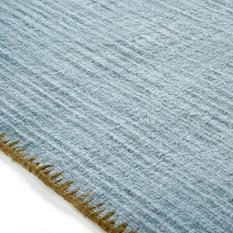Elitis Atacama Stone Blue.  100% linen sky blue textured area rug.  Click for details and checkout >>