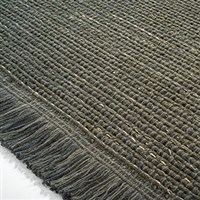 Elitis Havana Marine.  Dark gray jute and chenille luxurious area rug.  Click for details and checkout >>