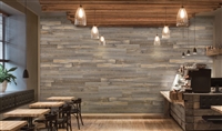 Backcountry Barn Wood Real Wood Peel and Stick Wall Planks.  Click for details and checkout >>
