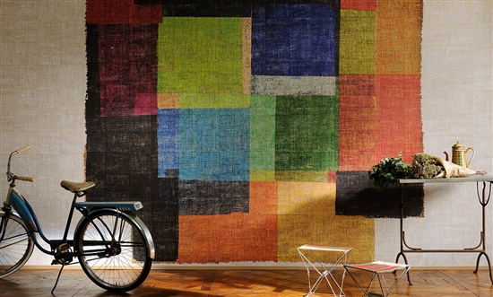 Elitis Raffia & Madagascar wallpaper textured vinyl wallpaper with an hand  woven effect.