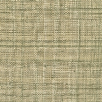 Elitis Matieres a Vegetales VP 983 61.  Sage green embossed vinyl wallpaper grass cloth aspect. Click for details and checkout >>