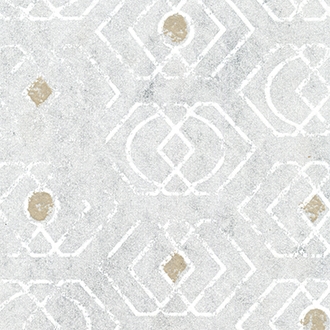 Elitis Domino Aladin RM 254 01.  Gray and white triple diamond pattern art deco wallpaper.  Click for details and checkout >>