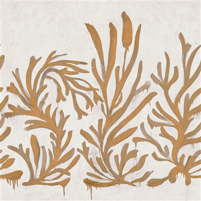 Elitis Kintsugi Algues Dorees VP 1005 01.  Abstract coral wallcovering panoramic mural.  Click for details and checkout >>