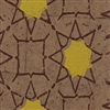 Elitis Domino Astral RM 251 03.  Brown & yellow celestial art deco wallpaper.  Click for details and checkout >>