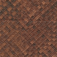 Elitis Matieres a Vegetales VP 985 80.   Dark brown embossed vinyl wallpaper rattan aspect. Click for details and checkout >>