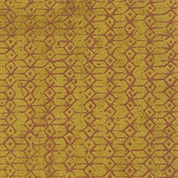 Elitis Domino Empreinte RM 250 07.  Mustard yellow geometric art deco  wallpaper.  Click for details and checkout >>