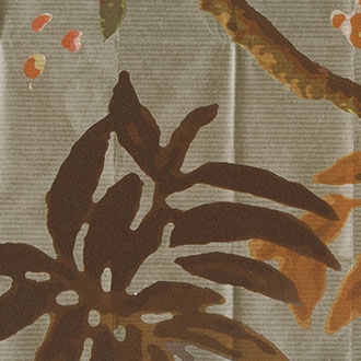 Elitis Pleats TP 181 03.  Golden Brown Floral Wallpaper.  Click for details and checkout >>
