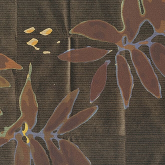 Elitis Pleats TP 181 04.  Dark Brown Floral Wallpaper.  Click for details and checkout >>