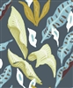 Elitis Flower Power TP 305 04.  Seafoam blue large scale floral leaf print wallpaper.  Click for details and checkout >>