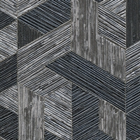 Elitis Formentera VP 717 11.  Black multicolored mid century textured wallpaper.  Click for details and checkout >>