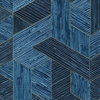 Elitis Formentera VP 717 14.  Royal blue multicolored mid century textured wallpaper.  Click for details and checkout >>