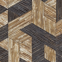 Elitis Formentera VP 718 01.  Coffee brown multicolored mid century textured wallpaper.  Click for details and checkout >>
