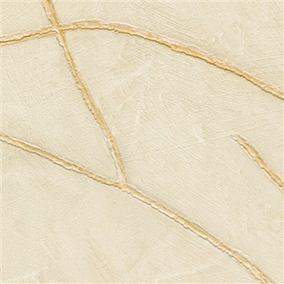 Elitis Kintsugi Kintsugi VP 1004 03. Pear white and gold vinyl Wallcovering.  Click for details and checkout >>