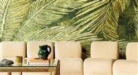 Elitis Matieres a Vegetales VP 991 01.  Banana leaf jungle design wallpaper panoramic mural.  Click for details and checkout >>