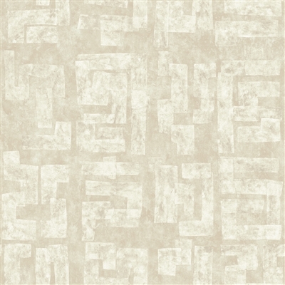 Elitis Voiles De Papier Messages TP 331 01.  White abstract geometric square print wallpaper.  Click for details and checkout >>
