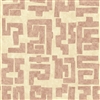 Elitis Voiles De Papier Messages TP 331 02.  Powder pink abstract geometric square print wallpaper.  Click for details and checkout >>