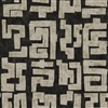 Elitis Voiles De Papier Messages TP 331 06.  Black abstract geometric square print wallpaper.  Click for details and checkout >>