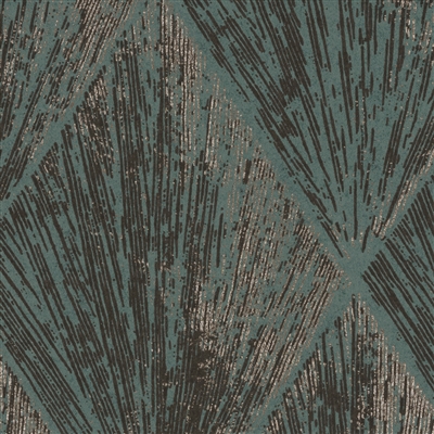 Elitis Grand Hotel Moonlight TP 337 10.  Teal diamond pattern art deco wallpaper.  Click for details and checkout >>
