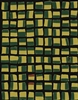 Elitis Initiation TP 312 04. Green and yellow geometric abstract print wallpaper.  Click for details and checkout >>