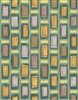 Elitis Initiation TP 313 03.  Green and yellow geometric square retro print wallpaper.  Click for details and checkout >>