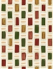 Elitis Initiation TP 313 04.  Emerald green and ruby red geometric square retro print wallpaper.  Click for details and checkout >>