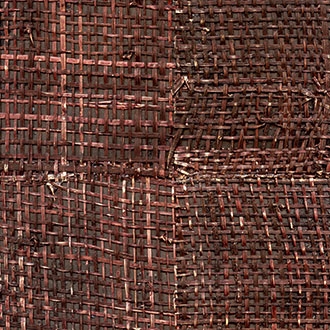 Elitis Epure RM 666 74.  Rosewood brown handmade burlap wallpaper.  Click for details and checkout >>