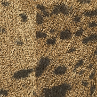 Elitis Memoires Panthere VP 653 07.  Brown faux hide leopard print wallpaper.  Click for details and checkout >>