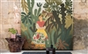 Elitis Natural Mood La Passion de Diego vinyl basket weave Frida Kahlo portrait panoramic mural.  Click for details and checkout >>