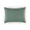 Elitis Philia CO 189 62 02   Schiste green viscose linen sold color mid size accent pillow.  Click for details and checkout >>