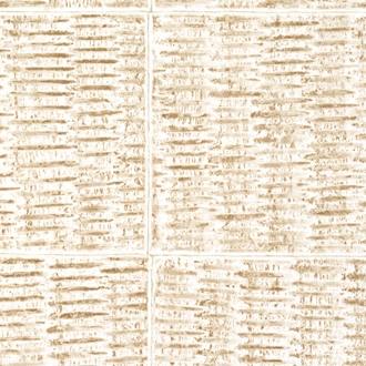 Elitis Natural Mood Mimbre Precioso VP 915 01.  White washed with gold highlights faux basket weave embossed vinyl wallpaper.  Click for details and checkout >>