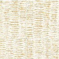 Elitis Natural Mood Mimbre Precioso VP 915 02.  Khaki with gold highlights faux basket weave embossed vinyl wallpaper.  Click for details and checkout >>