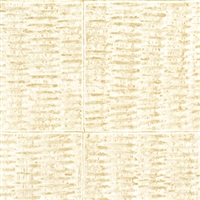 Elitis Natural Mood Mimbre Precioso VP 915 04.  Yellow faux basket weave embossed vinyl wallpaper.  Click for details and checkout >>