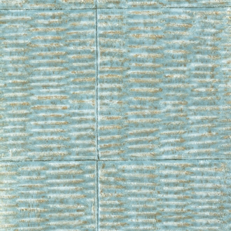 Elitis Natural Mood Mimbre Precioso VP 915 12.  Aqua blue faux basket weave embossed vinyl wallpaper.  Click for details and checkout >>