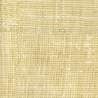 Elitis Rafia VP 601 90.  Soft yellow patchwork hand woven texture vinyl wallpaper.  Click for details and checkout >>