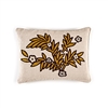 Elitis Riviera CO 187 26 02 Gold linen whimsical botanical accent throw pillow.  Click for details and checkout >>
