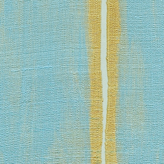 Elitis Nomades VP 895 41.  Blue and yellow stripe silk and linen weave vinyl wallpaper for a wall. Click for details and checkout >>