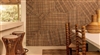 Elitis Matieres a Vegetales VP 987 01.  Brown abstract basket weave rattan design wallpaper panoramic mural.  Click for details and checkout >>