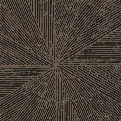 Elitis Grand Hotel Stardust TP 336 10.  Brown sunburst pattern art deco wallpaper.  Click for details and checkout >>