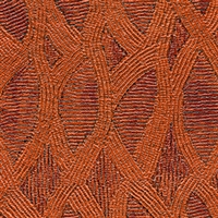 Elitis Perles VP 912 07.  Orange lace embossed vinyl beaded wallpaper. Click for details and checkout >>