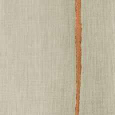 Elitis Volver VP 921 03.  Taupe with orange vertical stripe vinyl raffia effect wallpaper for a wall. Click for details and checkout >>