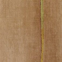 Elitis Volver VP 921 14.  Camel brown with green vertical stripe vinyl raffia effect wallpaper for a wall. Click for details and checkout >>