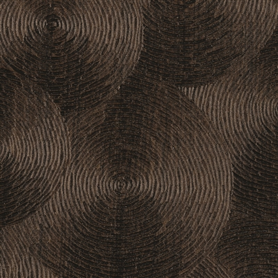 Elitis Bois Sculpte VP 937 72.   Chocolate brown oak embossed vinyl wallpaper with spiral wood aspect. Click for details and checkout >>
