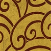 Elitis Domino Volutes RM 253 07.  Mustard yellow curlicue pattern art deco wallpaper.  Click for details and checkout >>