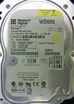 WESTERN DIGITAL WD800BB CAVIAR BLUE 80GB 7200RPM ATA/IDE 40PIN 2MB BUFFER 3.5INCH FORM FACTOR HARD DISK DRIVE. REFURBISHED. IN STOCK.