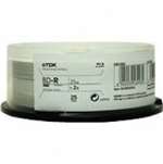 TDK - DISC BLU-RAY SINGLE LAYER 25GB WRITE ONCE 2X THERMAL GLOSSY WHITE 25PK. (48967A). BULK.IN STOCK